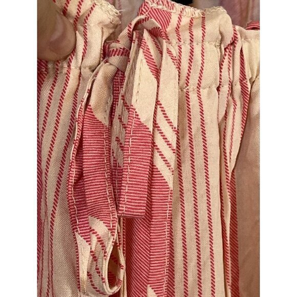 Torrid Striped Dress 3X Pink Milkmaid Midi Feminine Coverup Beach Neutral Retro - Picture 5 of 14